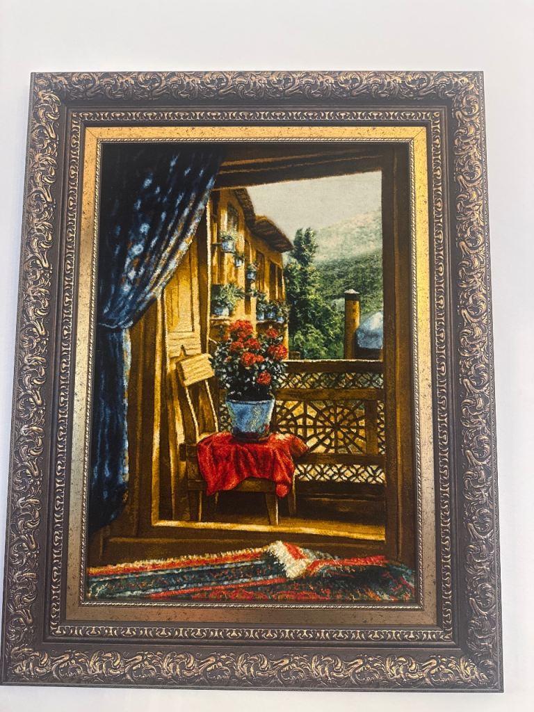 Authentic Handmade Tabriz Persian Silk & Cotton Wall Carpet