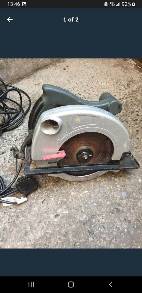 240V 1200W 185MM CIRCULAR SAW IN GOOD WORKING ORDER WITH DECENT BLADE + CAN BE SEEN WORKING