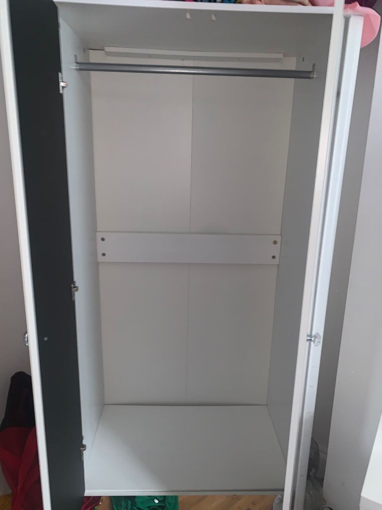 White Crystal Mirrored 3 Piece Bedroom Furniture Wardrobe Drawers Girls Bedroom