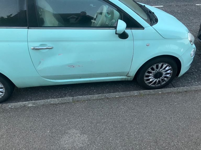 Fiat 500.(WANTED) mint green door & wing (drivers) 