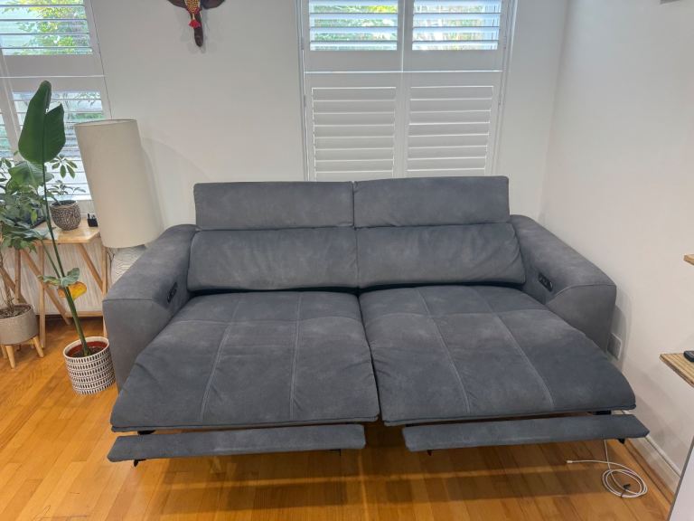 Sofology electric recliner Grey 2.5 Seater Sofa– Good Condition
