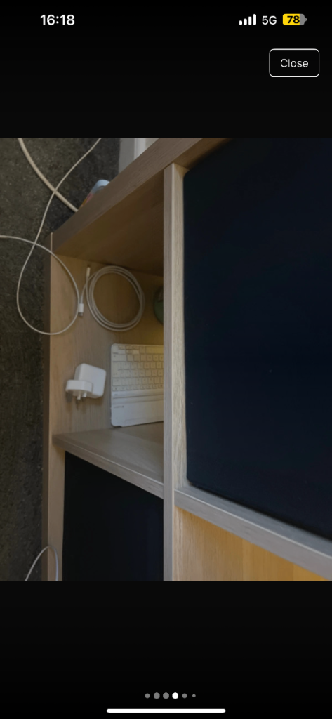 Wooden 4 Cube Storage Unit – Oak Effect – Great Condition