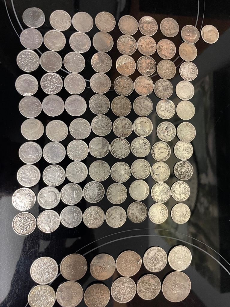 Silver British old coins