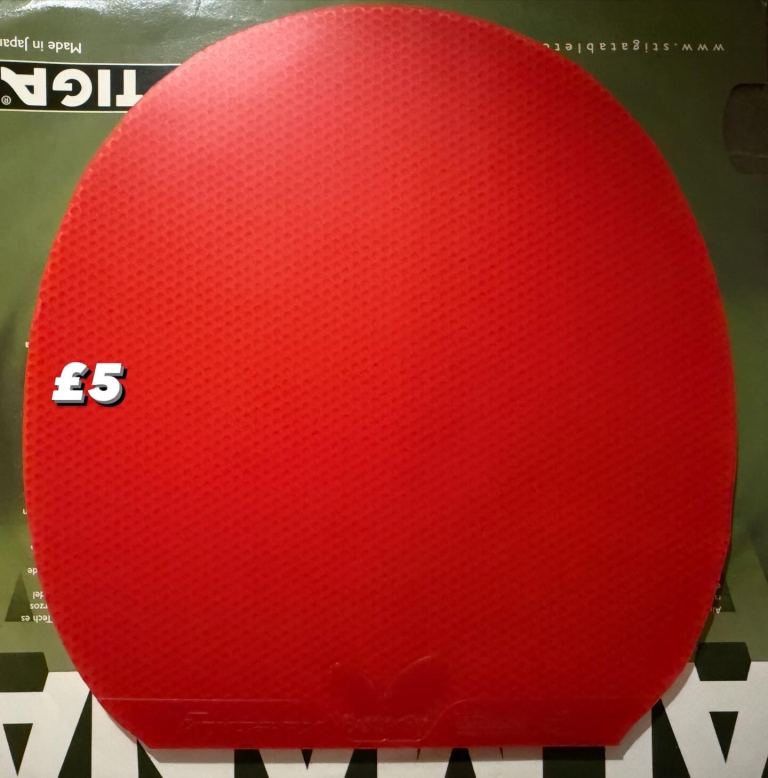 Assorted Used Red Table Tennis Rubbers
