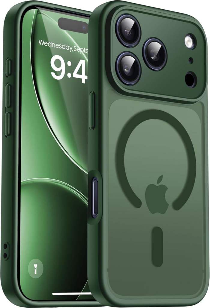 Natiiozie Magnetic for iPhone 17 Pro 6.3’’ Case Compatible with MagSafe Full Camera Lens Protection
