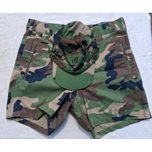 image for Czech Army Surplus Camo Shorts and Baseball Cap/Hat - NEW