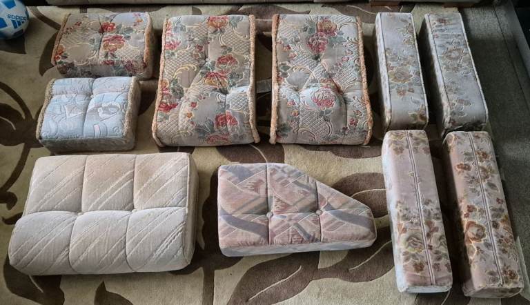Various cushions for camper caravan motorhome boat.