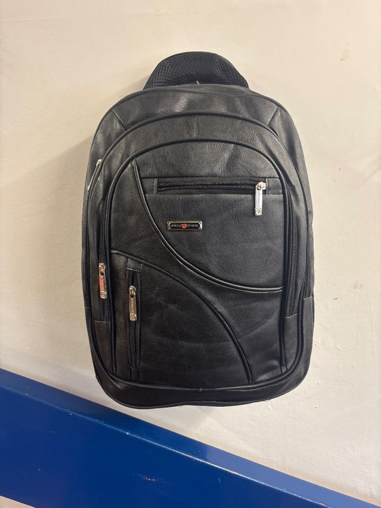 Black Backpack with Multiple Pockets