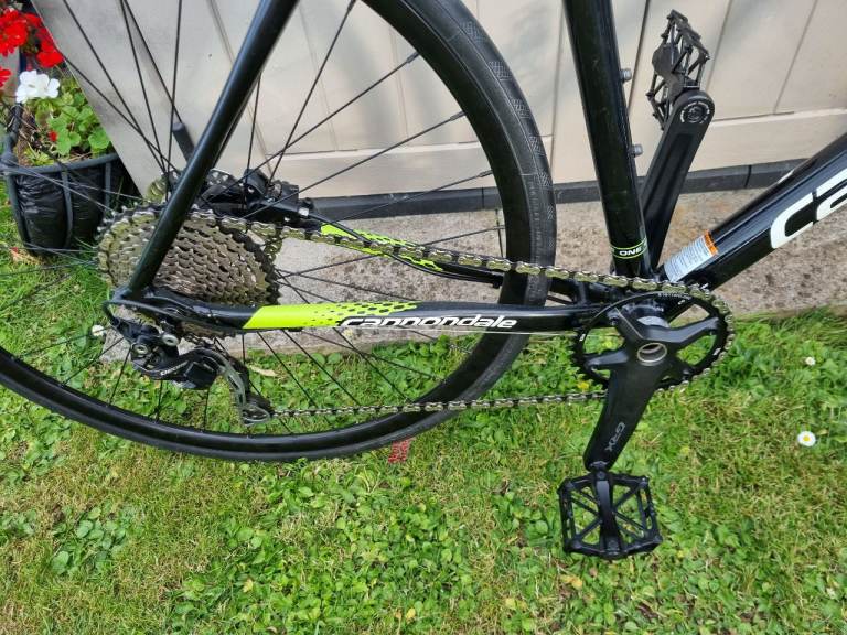 Cannondale Hybrid Bike – Black with Green Accents, Good Condition