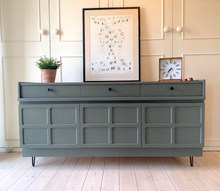 Retro Nathan sideboard in Little Green Pompeign Ash