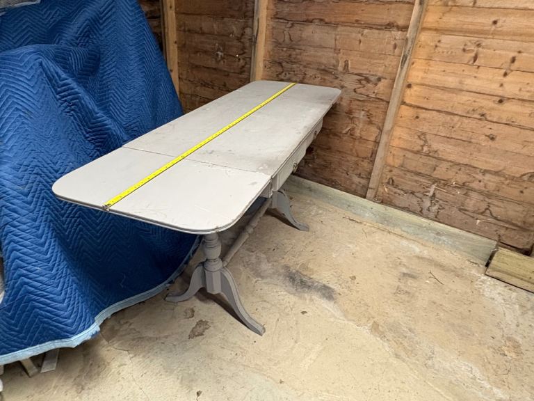 wooden reproduction 2 drawer sofa table