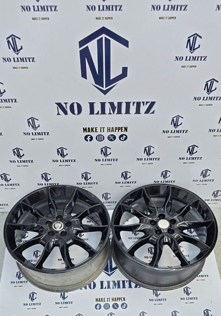 GENUINE JAGUAR 20" 8.5J TWO WHEELS 5x108 GLOSS BLACK PREMIUM DIVISION HL4576-3