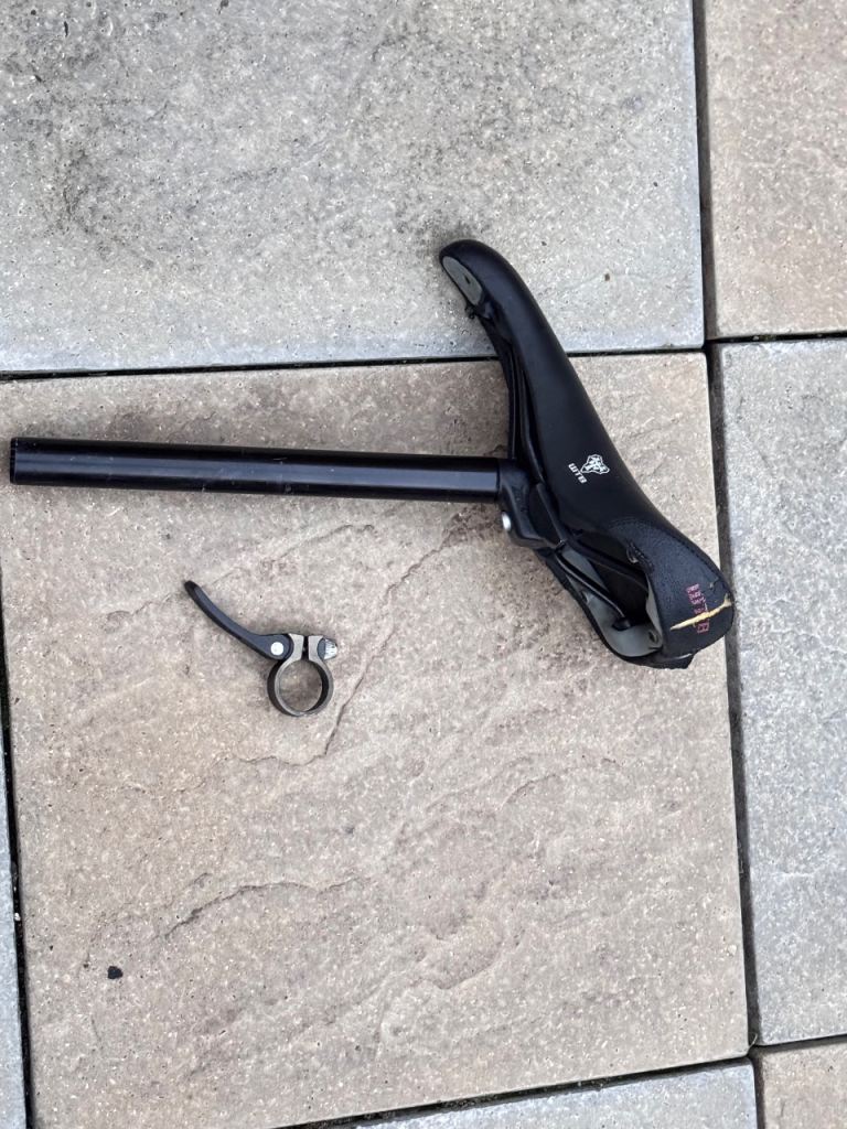 Bike Saddle with Seatpost and Quick Release Clamp