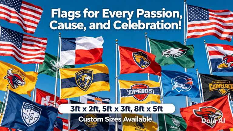 Various Celebration Flags - New, Custom Sizes Available