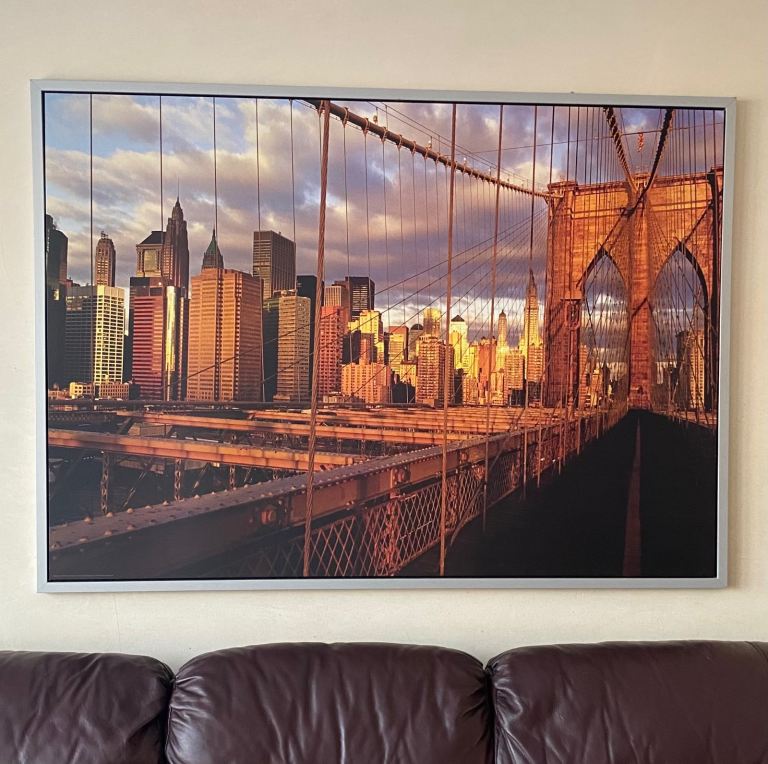 Large canvas of the Brooklyn Bridge and Manhattan skyline