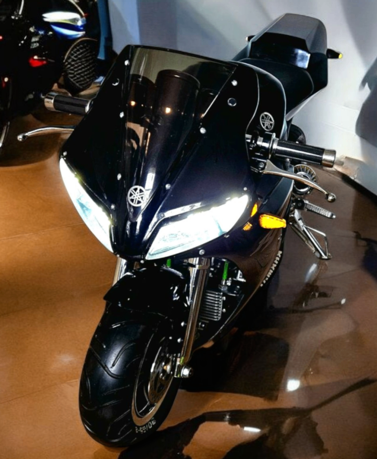  midi moto Yamaha YZF R1 replica black 4 stoke Super Pocket Motorbike 