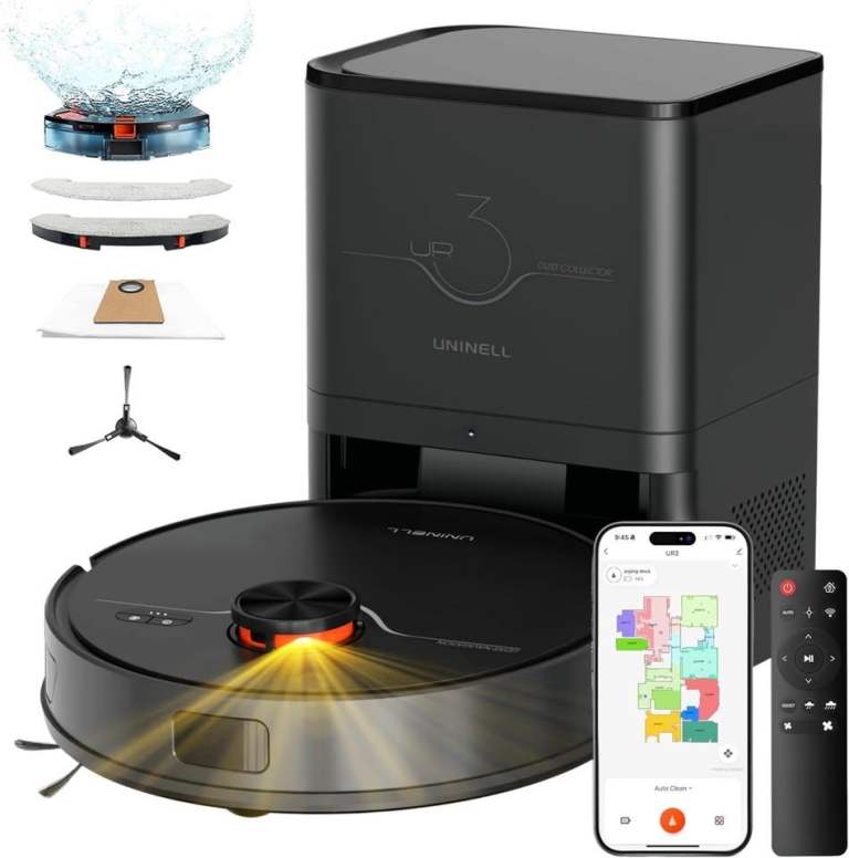 Robot Vacuum Cleaner with mop, 7000Pa Self-Empty Station | 180min, 3.5L, Lidar Nav,APP/voice control