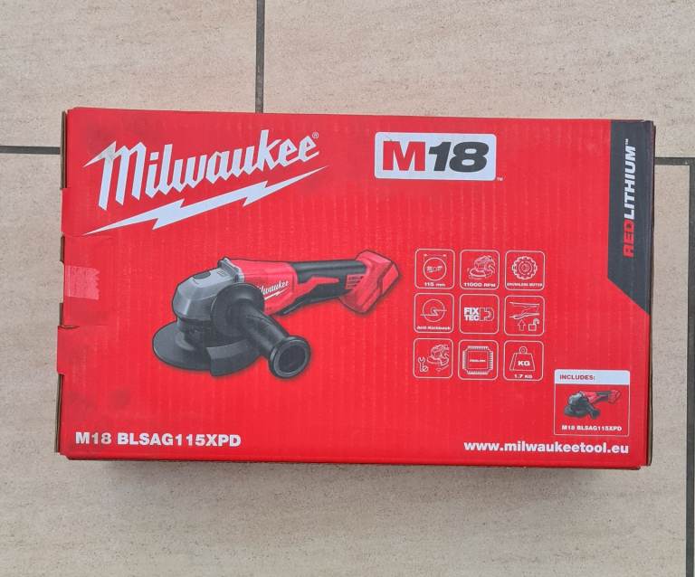 image for Milwaukee ANGLE GRINDER M18 BLSAG115XPD-0 18V Li-Ion RedLithium 4.5" Brushless Cordless 