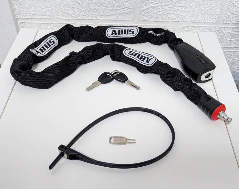 image for BRAND NEW ABUS Catena 6806K Hardened Steel 85cm Chain Lock & Lightweight Black Hiplok Z LOK