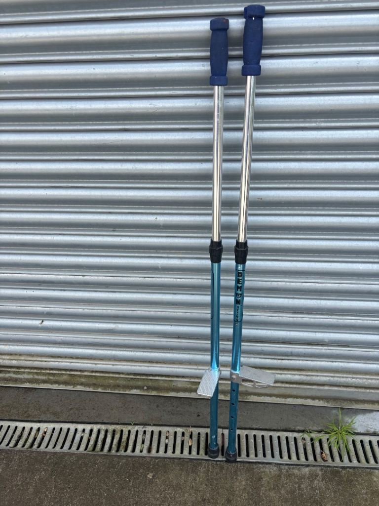 Pair of Hiking Trekking Poles - Blue, Good Condition