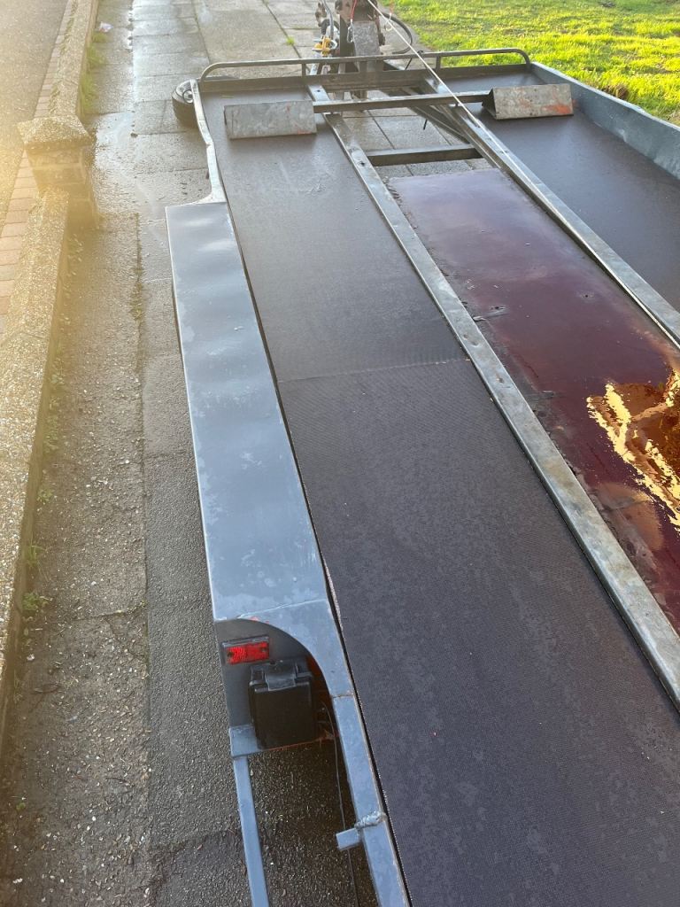 Car transporter trailer tilt bed twin axle