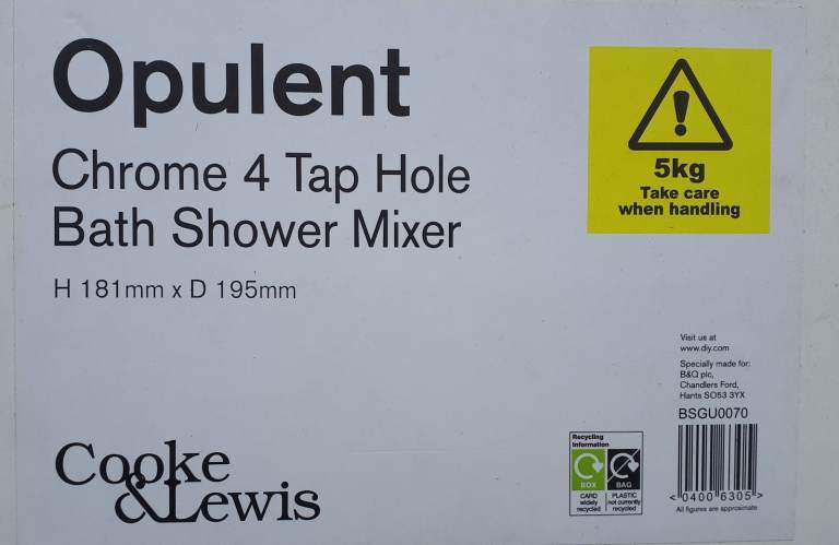 Bath tap and shower mixer set - Never used