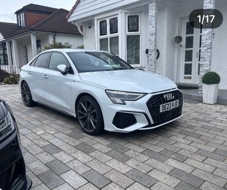 Audi A3 35 tfsi 2023 auto saloon blk edtn BnO S4 OEM Alloy rev cam self park ACC HPI clear 23k miles