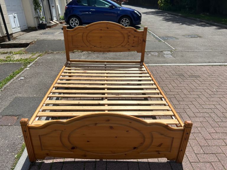 Solid pine double bed 