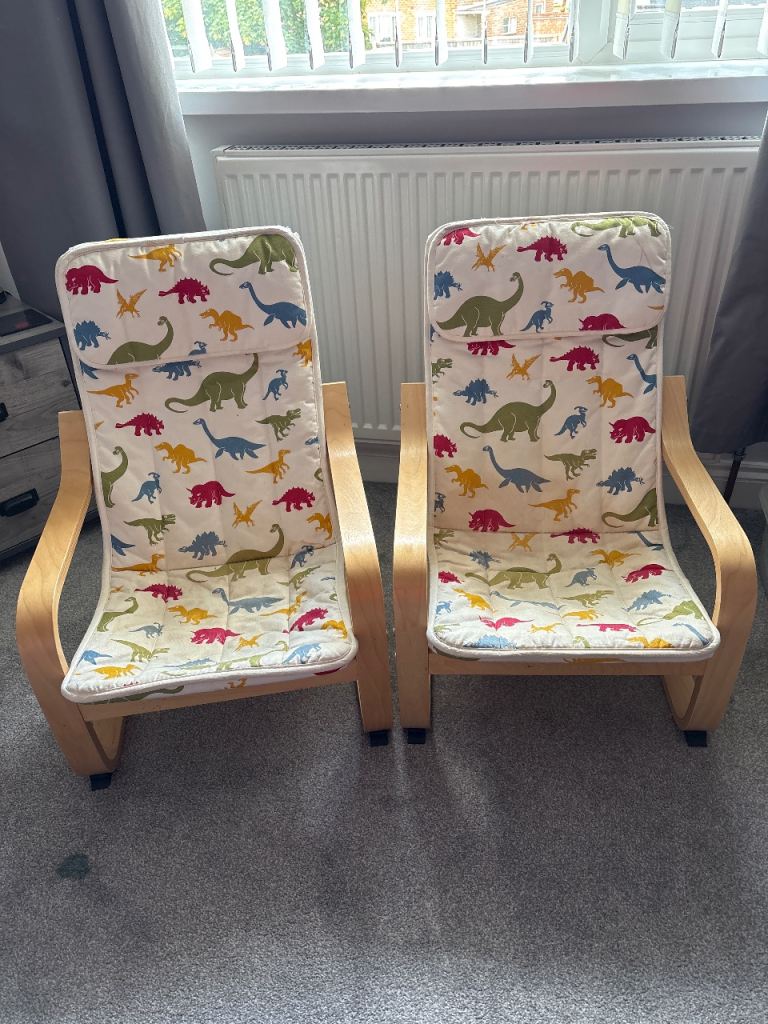 2 Children's Ikea POANG Arm Chairs