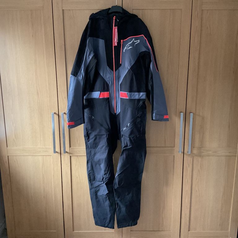 New Alpinestars Tahoe All in One Black-Grey Size Large MTB Waterproof Suit RRP £325