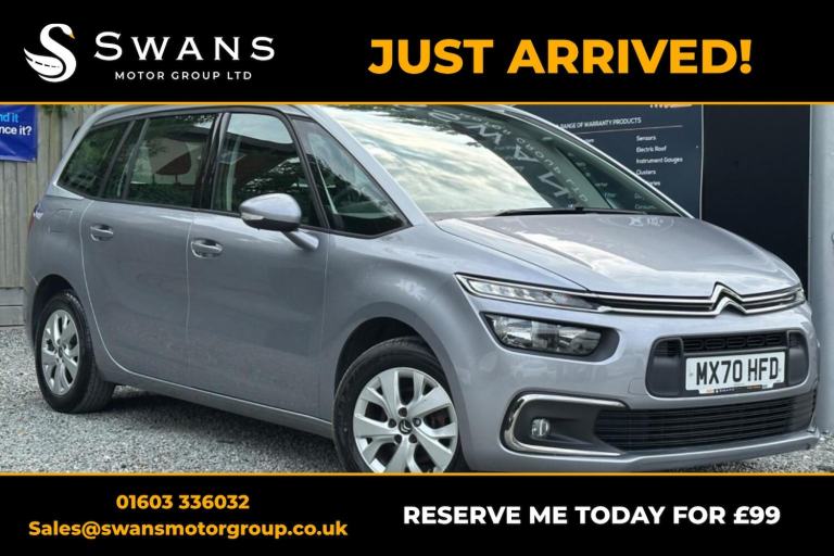 2020 Citroen C4 SpaceTourer 1.5 BlueHDi Diesel Manual 5 Door Hatchback Grey