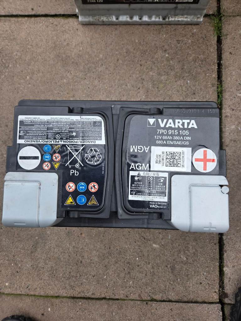 Varta AGM Car Battery 7P0 915 105 12v 68ah 380A DIN VW OEM