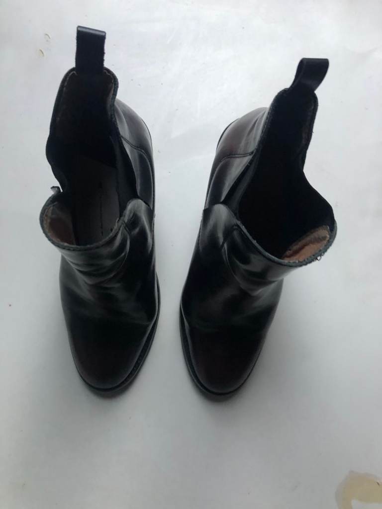 Ladies Top Shop Boots Dark Burgundy Coloured Leather Size 5/38