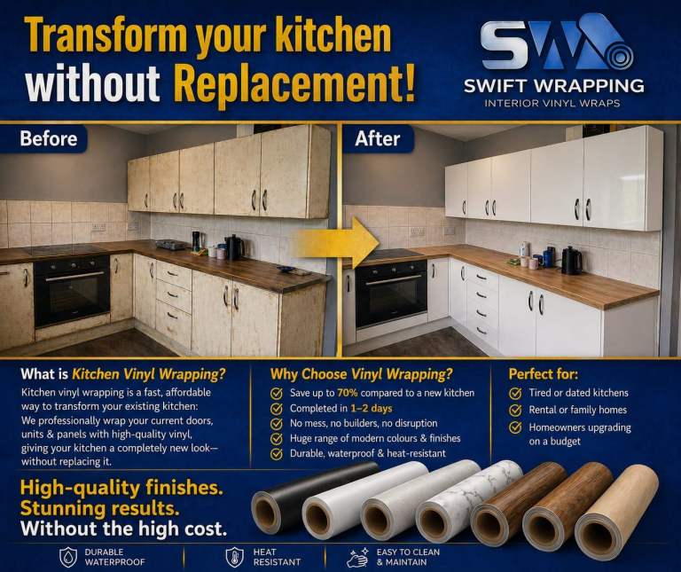 Kitchen Vinyl Wrapping Services