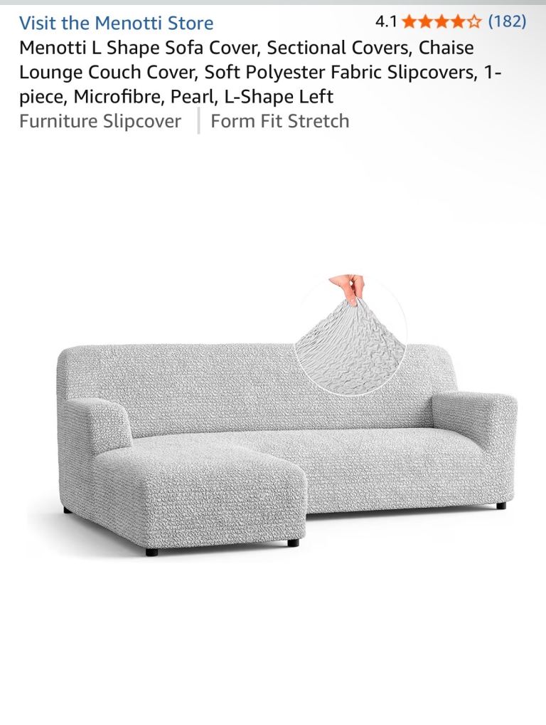 L shaped grey sofa cover 