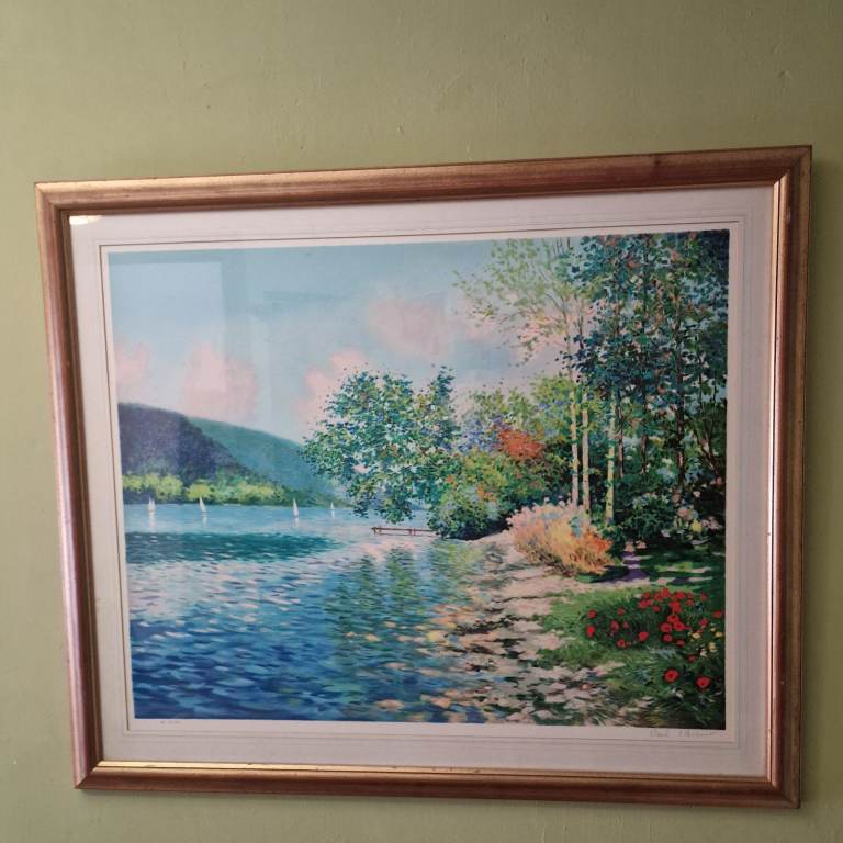 Large Artists Proof by Claude Cambour, Monets Garden