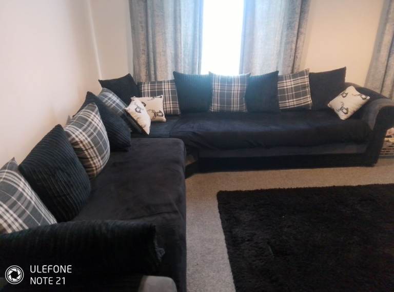 Black corner sofa