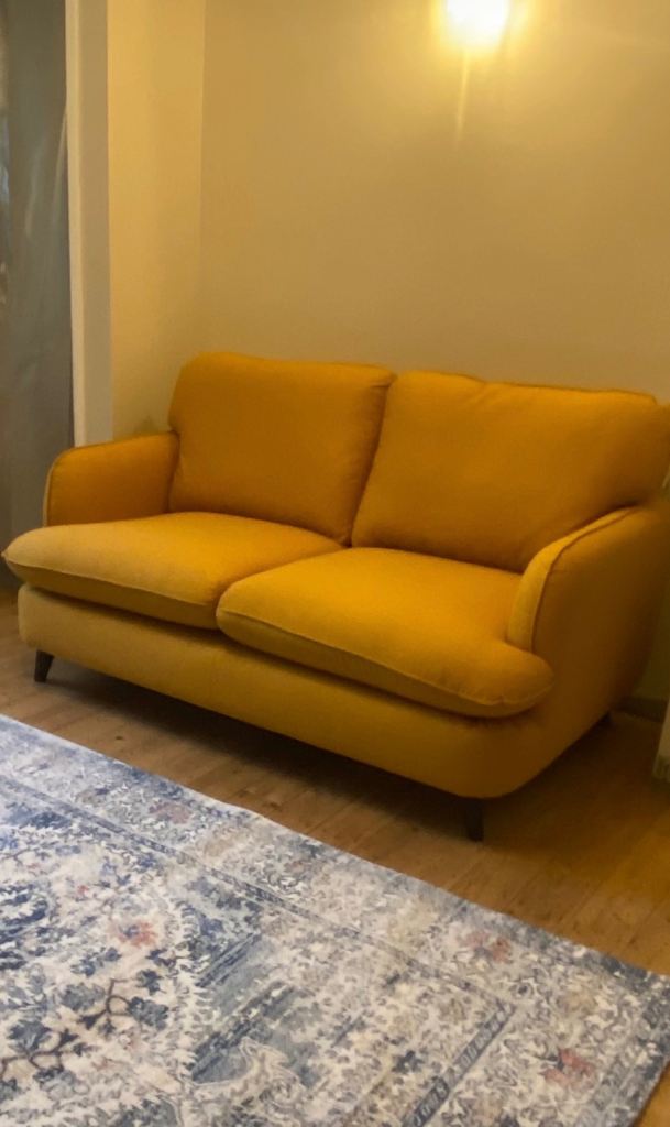 DFS 2seater mustard sofa 