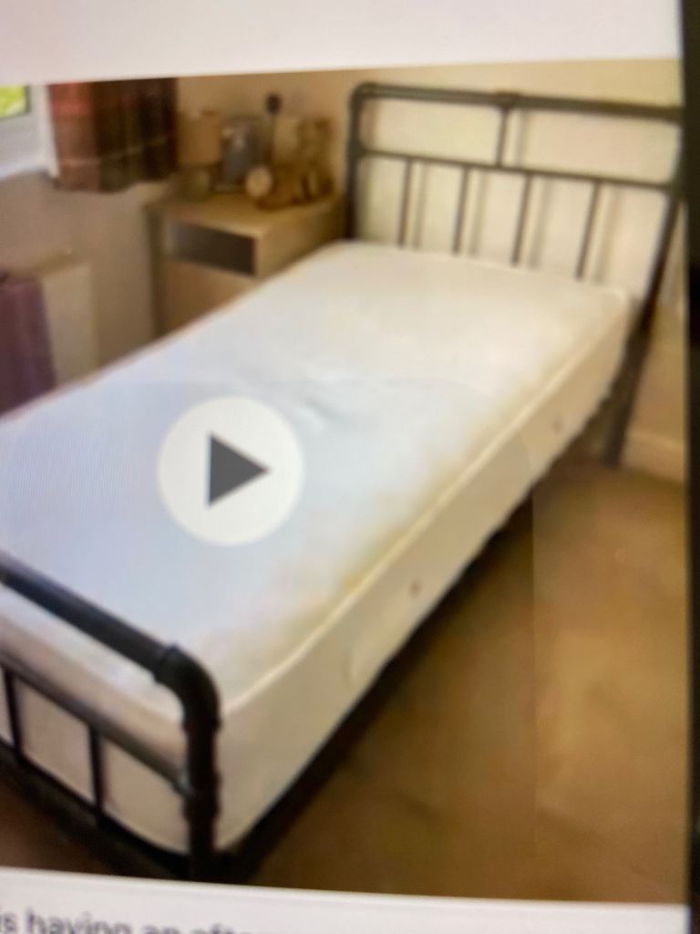 NEXT metal frame bed & Dunelm  single mattress 