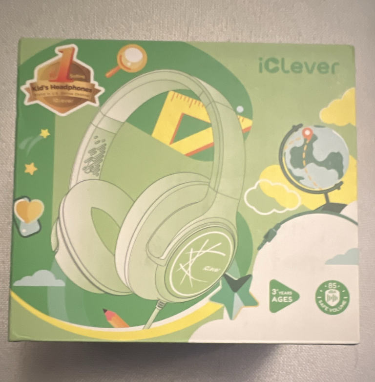 iClever IC-HS26 Kids Wired Over-Ear Headphones 40mm Volume Limit Pink 1.2m