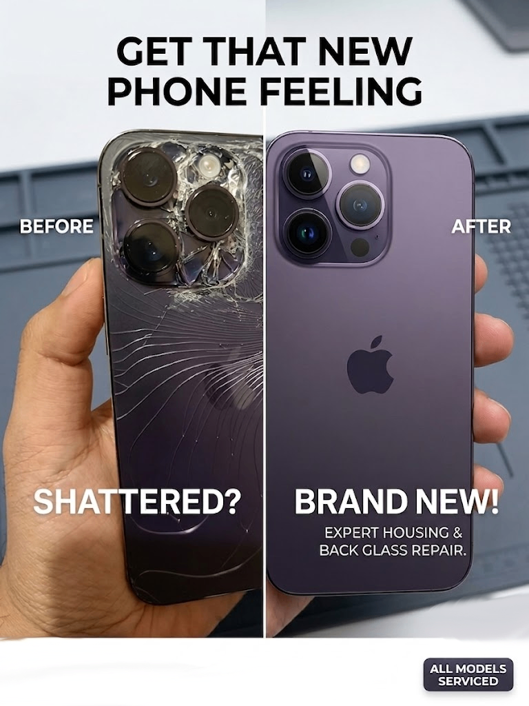 iphone housing and backglass repairs - available for mail in