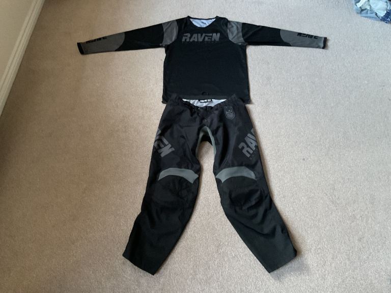 Raven Motocross Kit Adult size 36” Pants & Large Jersey MX Gear Pitbike Enduro BMX HONDA YAMAHA THOR