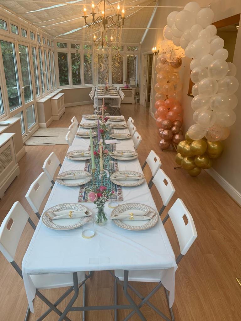 Party table and chairs to hire 