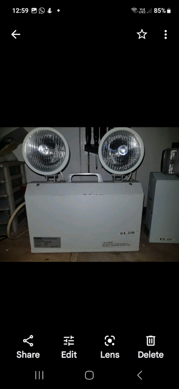 Garage emergency lighting lights battery pack 