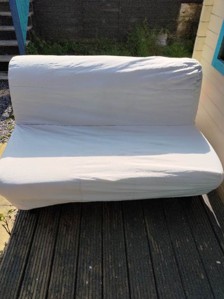 Ikea LYCKSELE 2-seater sofa bed (white cover)