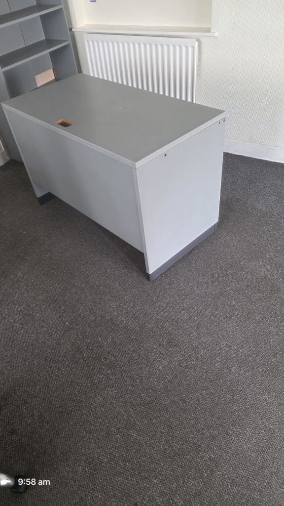 Grey Office Desk – Good Condition