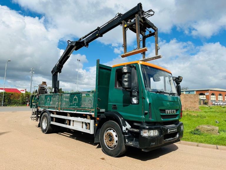 IVECO EUROCARGO 180E25 2016 (16) EURO 6, DROPSIDE, HIAB XD122 DUO CRANE