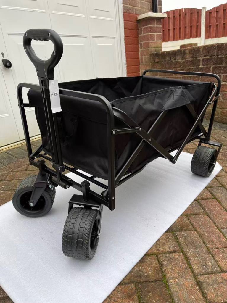 Luxury Heavy Duty Large Foldable Cart Trolley Wagon Festival Beach Carboot Camping Pets