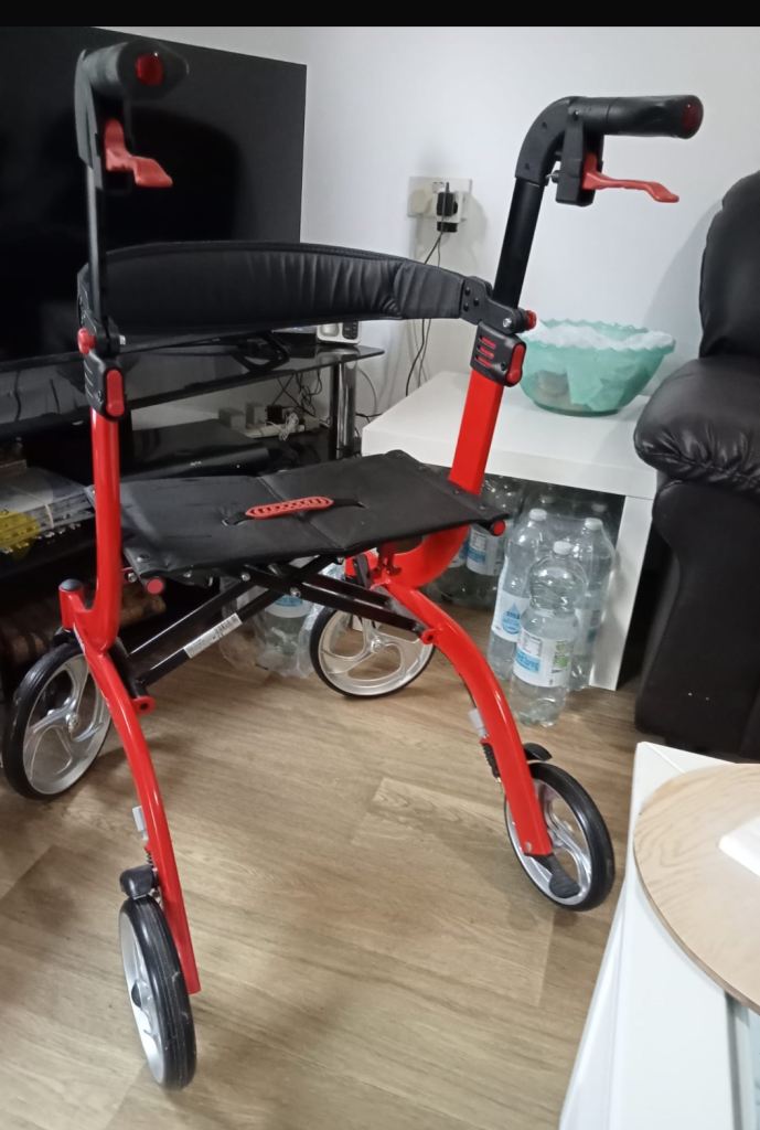 Nitro Rollator Walker – Red, Good Condition