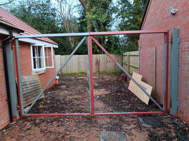 Metal driveway gates Ready for Cladding